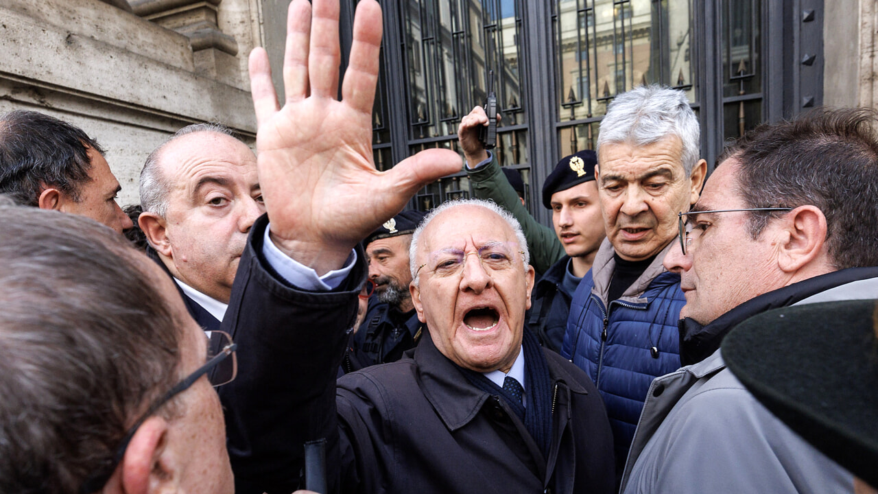 De Luca a Roma (Foto lapresse) (2)